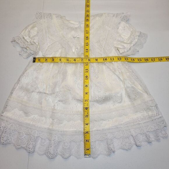 Gunne Sax Jessica McClintock White Lace Dress and Matching Bloomers Set Toddler - Picture 14 of 15